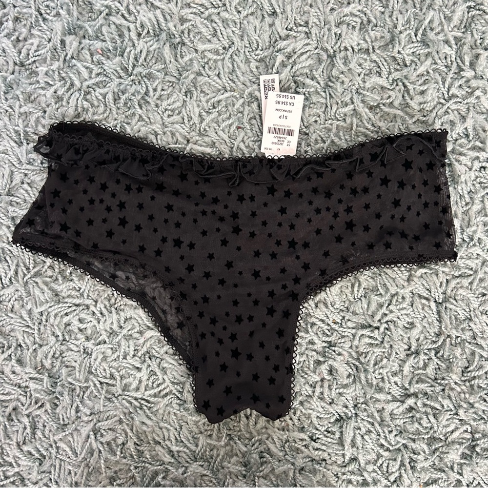 Victoria’s Secret Sheer Black Star Panty